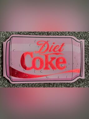 Coca Cola Diet Coke Pink and Red Foil Note Pad With Magnetic Closed Cover - New